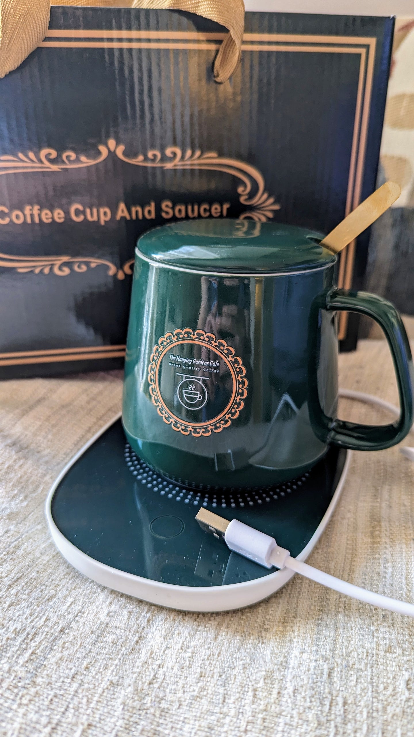 Thermostatic Porcelain Coffee/ Tea Mug with USB Charging